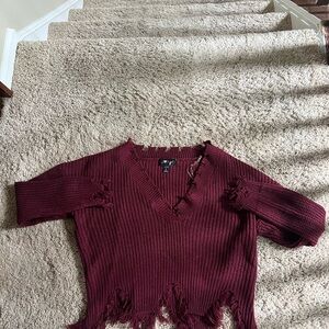 NYC Burgundy Knit Sweater